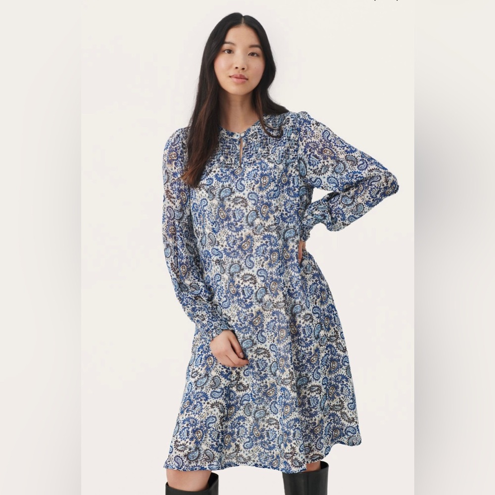 Part Two RinettePW Dress Blue Paisley Print brand new with tag